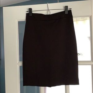 Black cotton pencil skirt